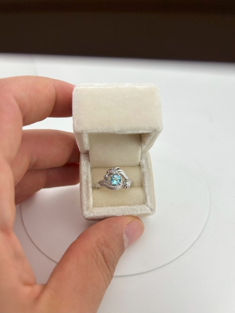 Драконов пръстен с топаз