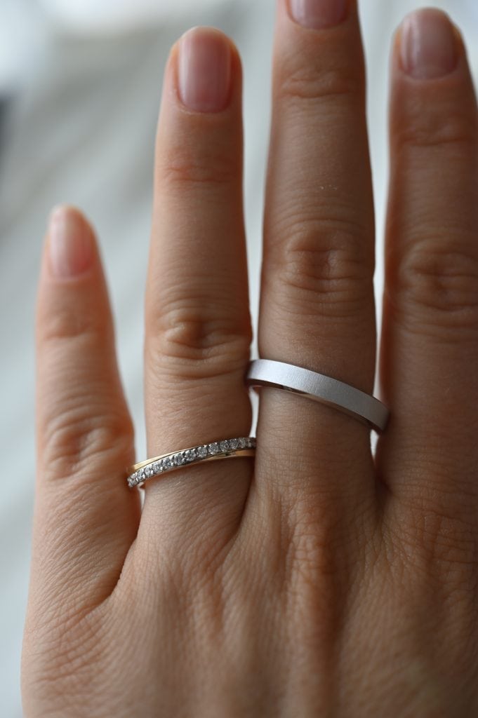 брачни халки с диаманти